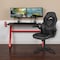 Flash Furniture Red Gaming Desk and Chair Set with Cup Holder BLN-X10RSG1030-BK-GG - alternate 1